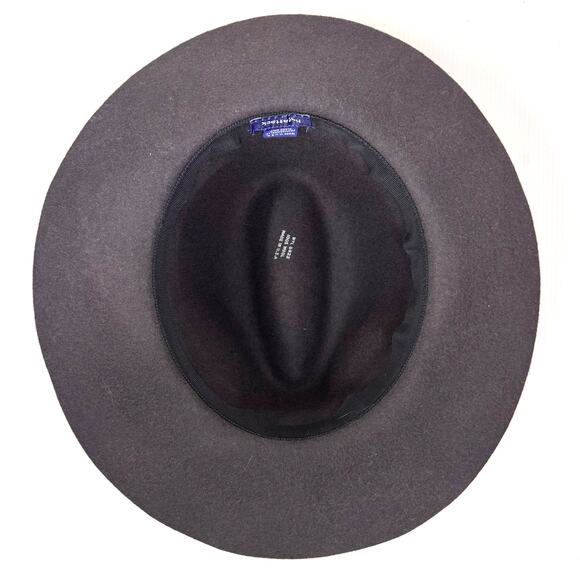 HATATTACK Wool Fedora Hat Made in USA Felt Western Boho Festival Leather Grey - Picture 7 of 12